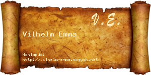 Vilhelm Emma névjegykártya